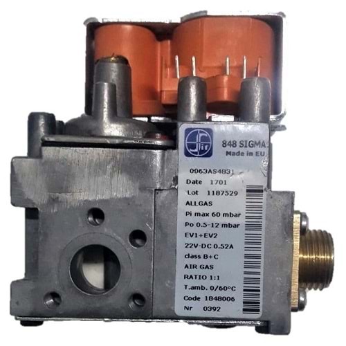 SIT SIGMA 848006 VAILLANT YOĞUŞMALI 22VDC GAZ VALFİ 1/2