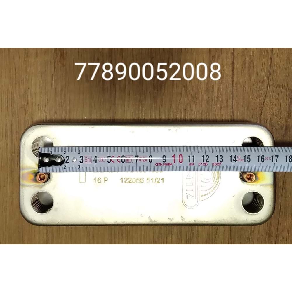 PLAKA EŞANJÖR ZILMET 16 PLAKA ESKİ SERENA ECA UNO CONFEO 17B1901626 148 MM