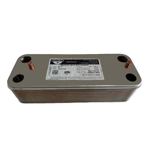 PLAKA EŞANJÖR ZILMET 18 PLAKA BAYMAK BAXI LUNA3 ECO3 17B2071800 156,50 MM