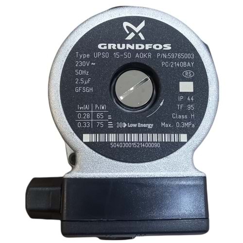 GRUNDFOS SİRKÜLASYON POMPASI UPS 15-50 65W/75W 2 DEVİR KLEMENS