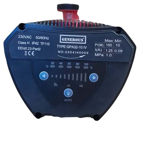 SİRKÜLASYON POMPASI GENEROUS PWM ERP GPA32-10 IV 180MM MAX.185W 10M-Q10-2