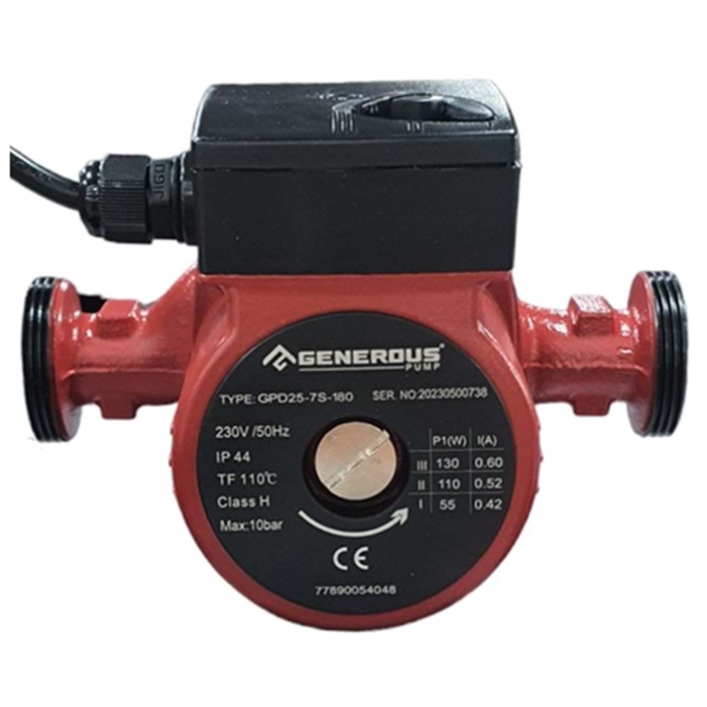 SİRKÜLASYON POMPASI GENEROUS GPD25-7S 180MM 130W 6,50M-Q4-1 1/2