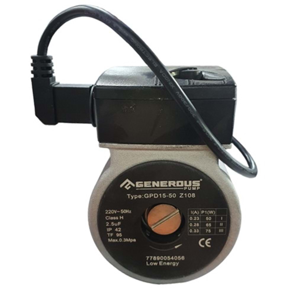 SİRKÜLASYON POMPASI GENEROUS 75W GPD 15-50 Z108 GRUNDFOS UYUMLU