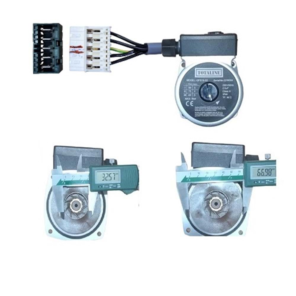 MOTOR VAILLANT CONDENS GRUNDFOS TYPE 5 PIN DATA KABLO POMPA MOTOR TOTALINE GPS 15/50 MOTOR 82W
