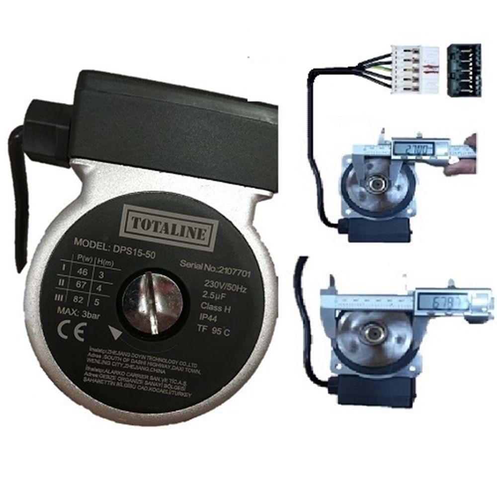 MOTOR VAILLANT CONDENS WILO TYPE 5 PIN DATA KABLO POMPA MOTOR TOTALINE DPS 15/50 MOTOR 82W